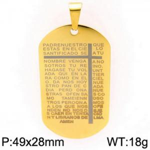 Stainless Steel Gold-plating Pendant - KP80578-Z