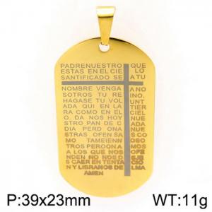 Stainless Steel Gold-plating Pendant - KP80579-Z