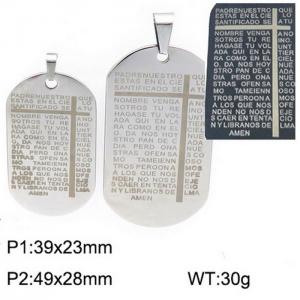 Stainless Steel Lover Pendant - KP80586-Z