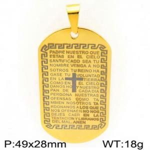 Stainless Steel Gold-plating Pendant - KP80599-Z