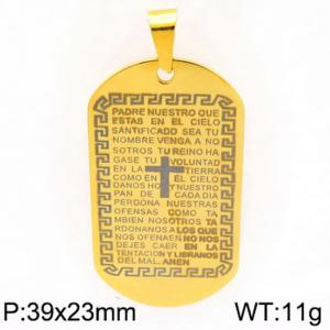 Stainless Steel Gold-plating Pendant - KP80600-Z