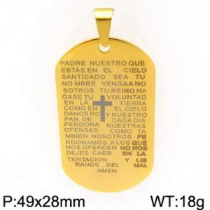 Stainless Steel Gold-plating Pendant - KP80616-Z