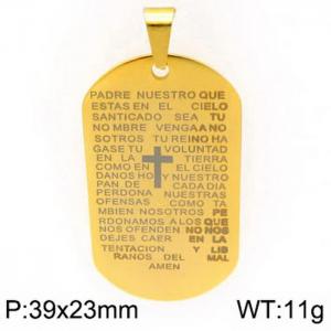 Stainless Steel Gold-plating Pendant - KP80617-Z
