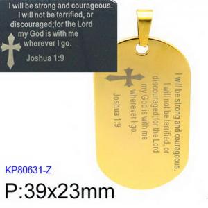 Stainless Steel Gold-plating Pendant - KP80631-Z