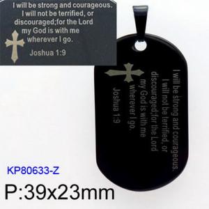 Stainless Steel Black-plating Pendant - KP80633-Z
