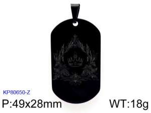 Stainless Steel Black-plating Pendant - KP80650-Z