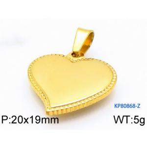 Women's heart-shaped pendant gold simple and popular personality simple style - KP80868-Z