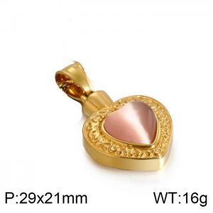 Stainless Steel Stone & Crystal Pendant - KP80876-Z