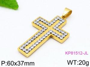 Stainless Steel Cross Pendant - KP81512-JL