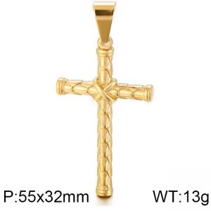 Stainless Steel Cross Pendant - KP81529-K