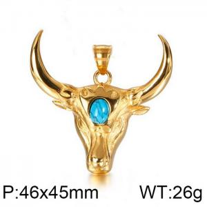 Stainless Steel Gold-plating Pendant - KP81530-K