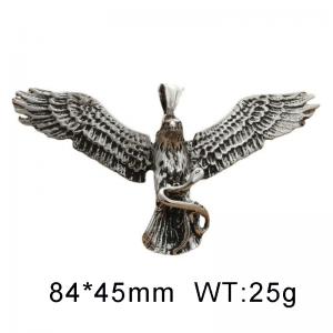 Retro Eagle Snake Men's Stainless Steel Oxidation Pendant - KP81560-TOM
