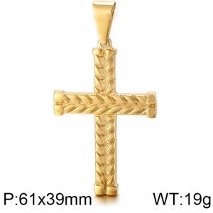 Stainless Steel Cross Pendant - KP81579-K