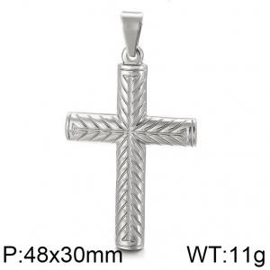 Stainless Steel Cross Pendant - KP81695-KFC
