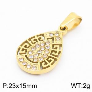 Stainless Steel Gold-plating Pendant - KP81696-K