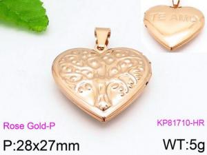 SS Rose Gold-plating Pendant - KP81710-HR