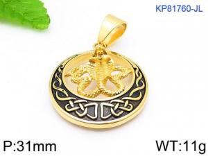 Stainless Steel Gold-plating Pendant - KP81760-JL