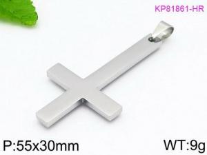 Stainless Steel Cross Pendant - KP81861-HR