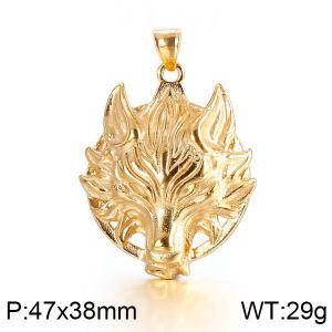 Stainless Steel Gold-plating Pendant - KP81873-KHX