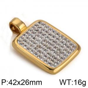 Stainless Steel Gold-plating Pendant - KP81882-Z