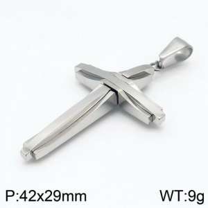 Stainless Steel Cross Pendant - KP82052-LE