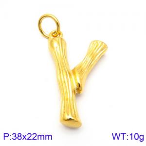 Stainless Steel Gold-plating Pendant - KP82121-KHX