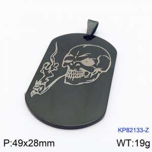 Stainless Steel Black-plating Pendant - KP82133-Z