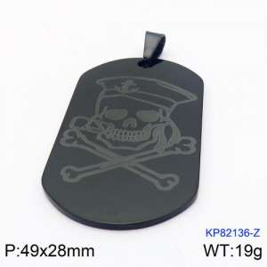 Stainless Steel Black-plating Pendant - KP82136-Z