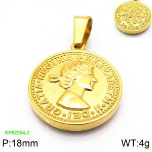 Stainless Steel Gold-plating Pendant - KP82254-Z