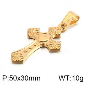 Stainless Steel Cross Pendant - KP82366-K