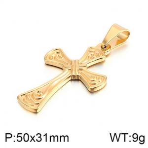 Stainless Steel Cross Pendant - KP82368-K