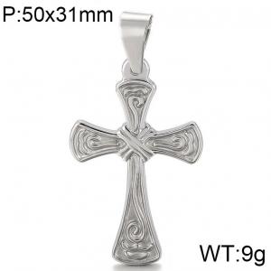 Stainless Steel Cross Pendant - KP82369-K