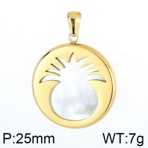 Stainless Steel Gold-plating Pendant - KP82431-GC
