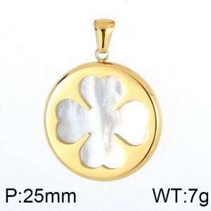 Stainless Steel Gold-plating Pendant - KP82443-GC