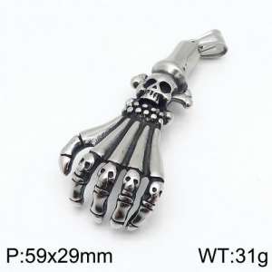 Stainless Skull Pendants - KP82723-TLX