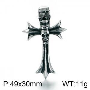 Stainless Skull Pendants - KP82808-BDJX