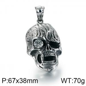 Stainless Skull Pendants - KP82812-BDJX