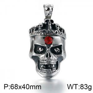 Stainless Skull Pendants - KP82813-BDJX