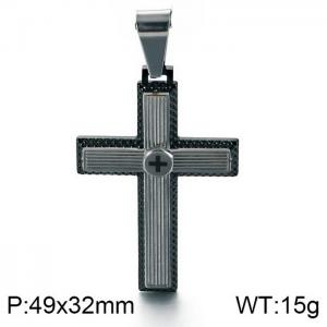 Stainless Steel Cross Pendant - KP83009-KFC