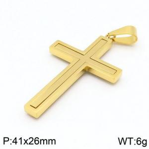 Stainless Steel Cross Pendant - KP83038-HR