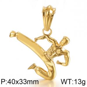 Stainless Steel Gold-plating Pendant - KP83333-BDJX