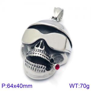 Stainless Skull Pendants - KP83338-BDJX