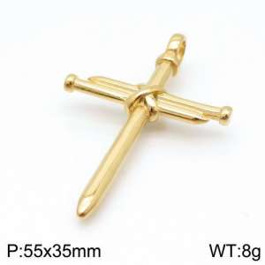 Stainless Steel Cross Pendant - KP83345-TBC