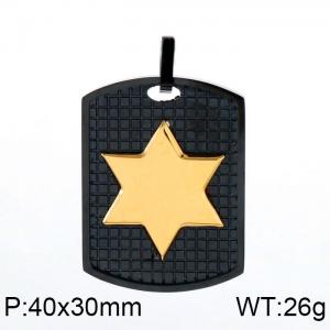 Stainless Steel Black-plating Pendant - KP83407-LX