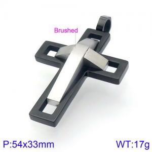 Stainless Steel Cross Pendant - KP83913-KFC