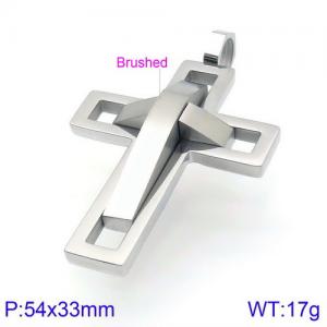 Stainless Steel Cross Pendant - KP83916-KFC