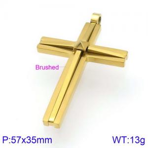 Stainless Steel Cross Pendant - KP83917-KFC