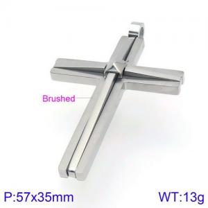 Stainless Steel Cross Pendant - KP83918-KFC