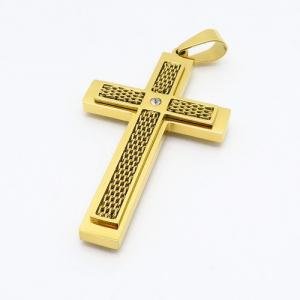 Stainless Steel Cross Pendant - KP93345-HR