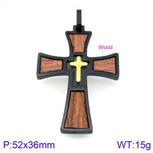 Stainless Steel Cross Pendant - KP93473-KLX